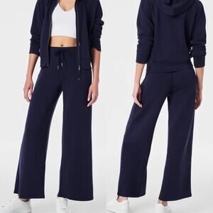 SPANX Air Essentials Cropped Wide Leg Pull-On Pants Navy XL NWT